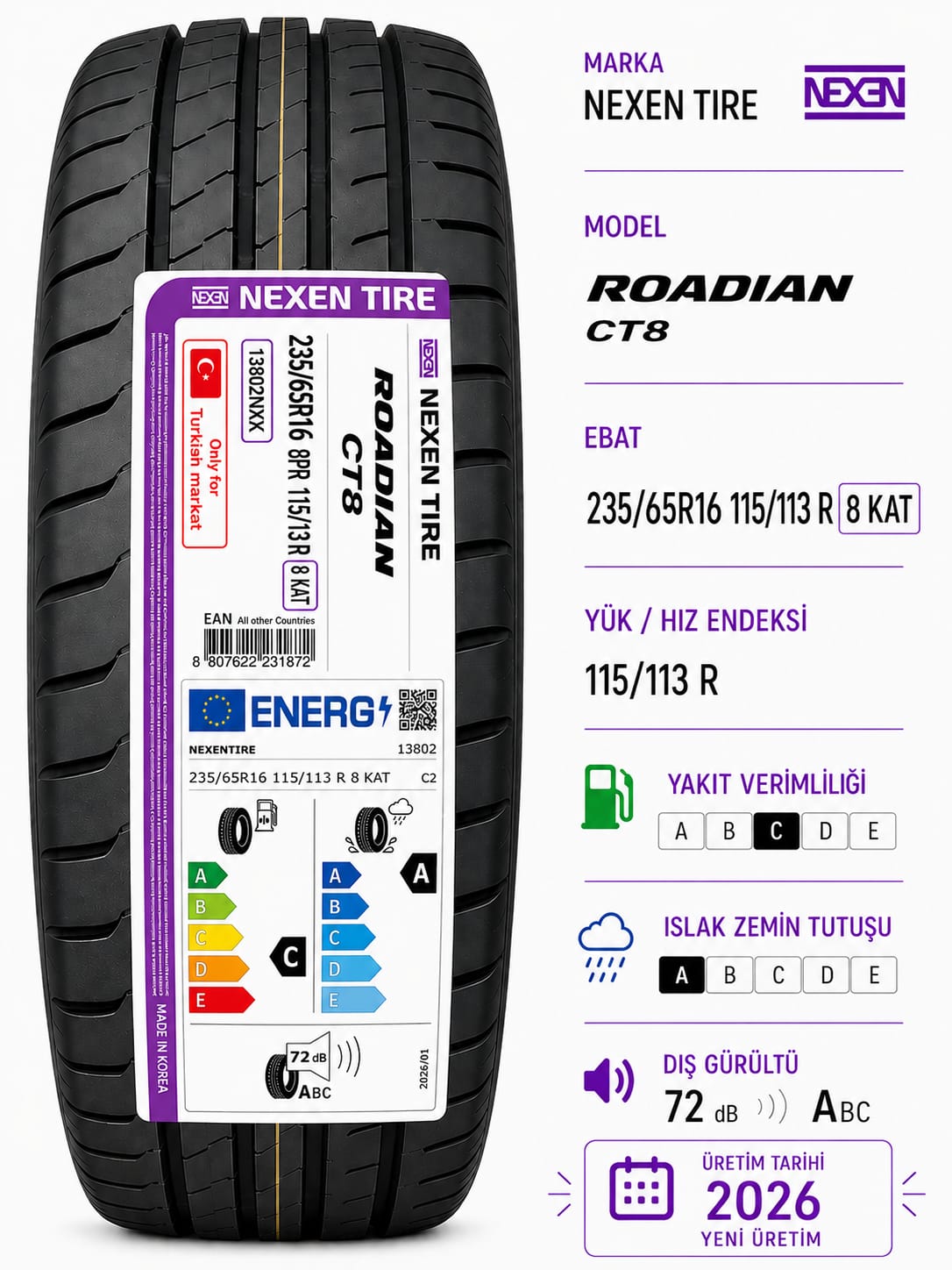 235/65 R16C 8 PR 115/113R ROADIAN CT8 NEXEN