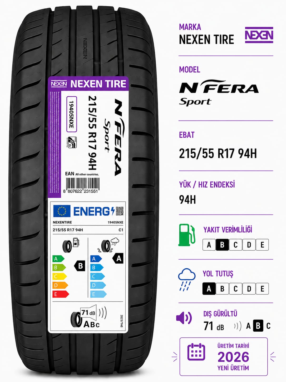 215/55 R17 94H N FERA SPORT NEXEN