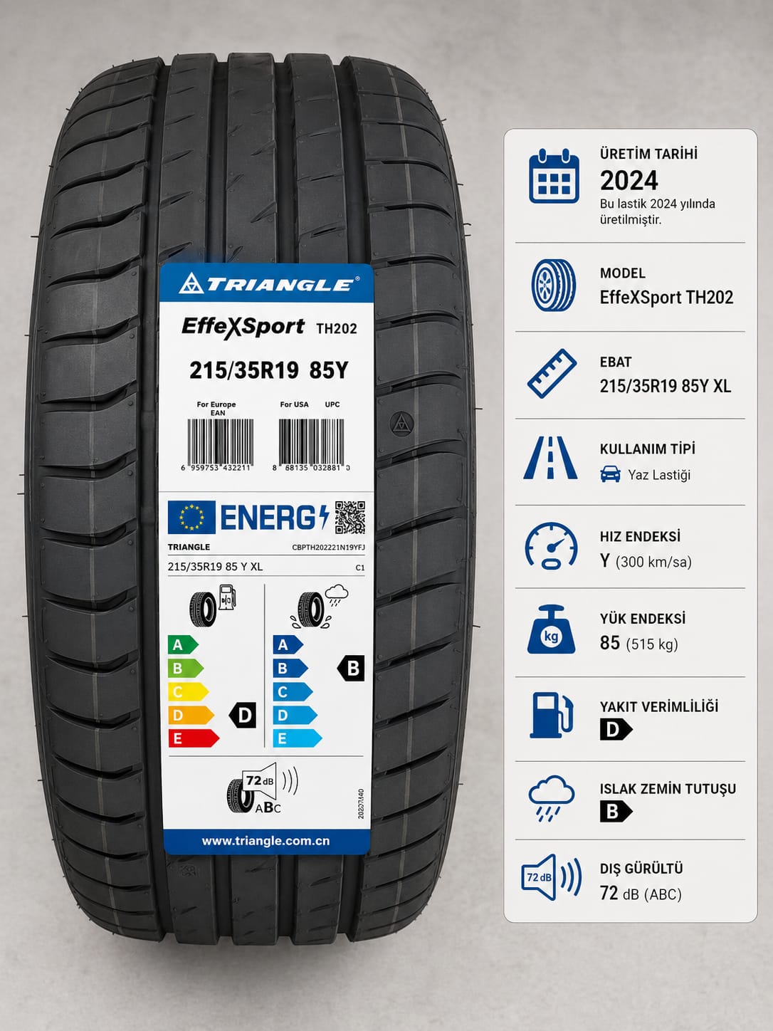 215/35 R19 85Y EFFEXSPORT TH202 TRIANGLE