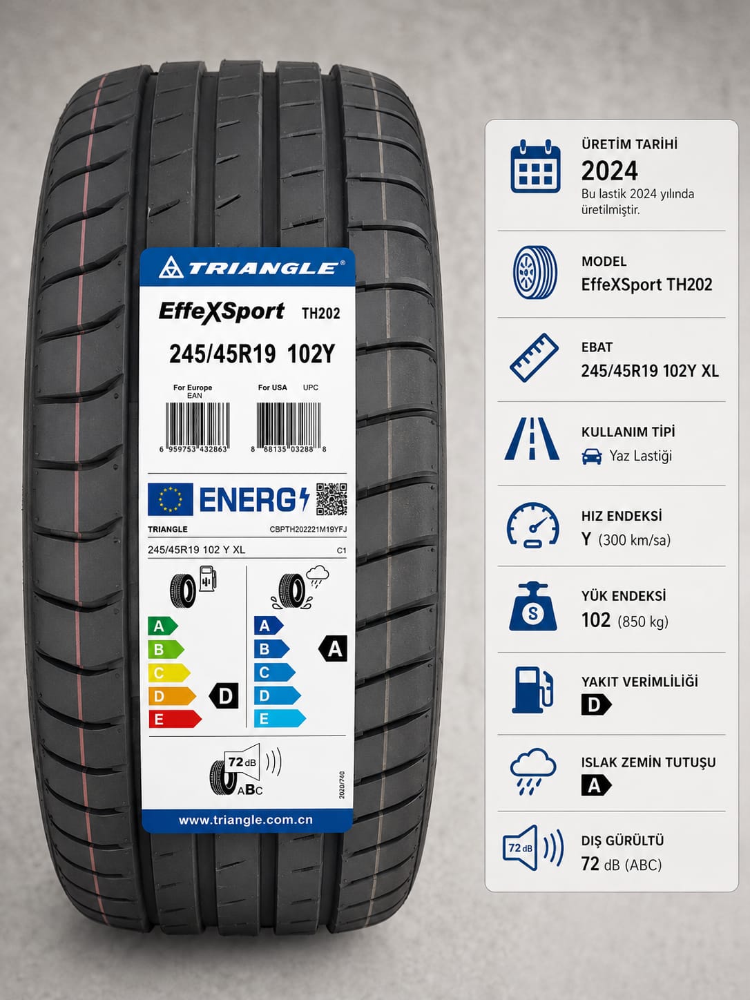 245/45 R19 102Y EFFEXSPORT TH202 TRIANGLE